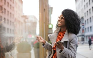 woman smiling